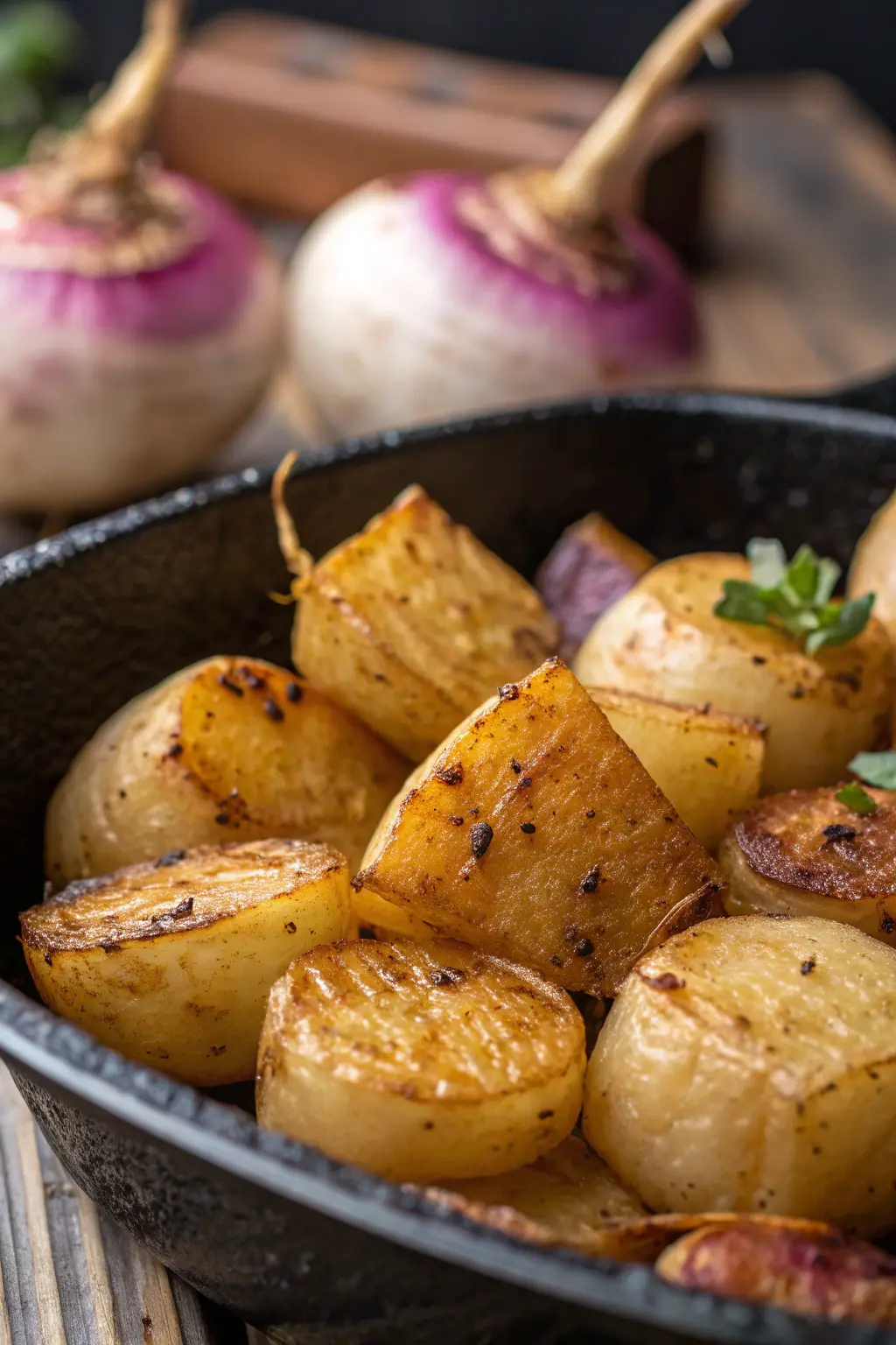 A delicious plate of Air Fryer Turnips