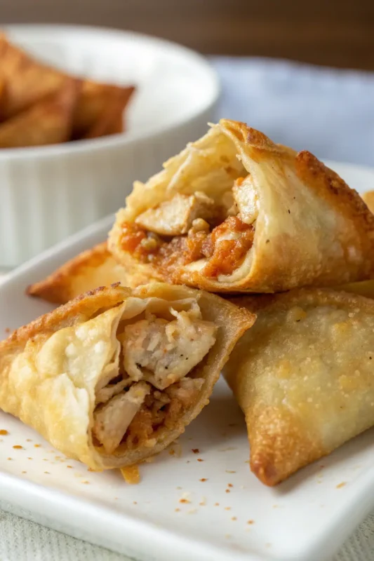 A delicious plate of Air Fryer Chicken Rangoon