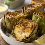 A delicious plate of Air Fryer Artichokes