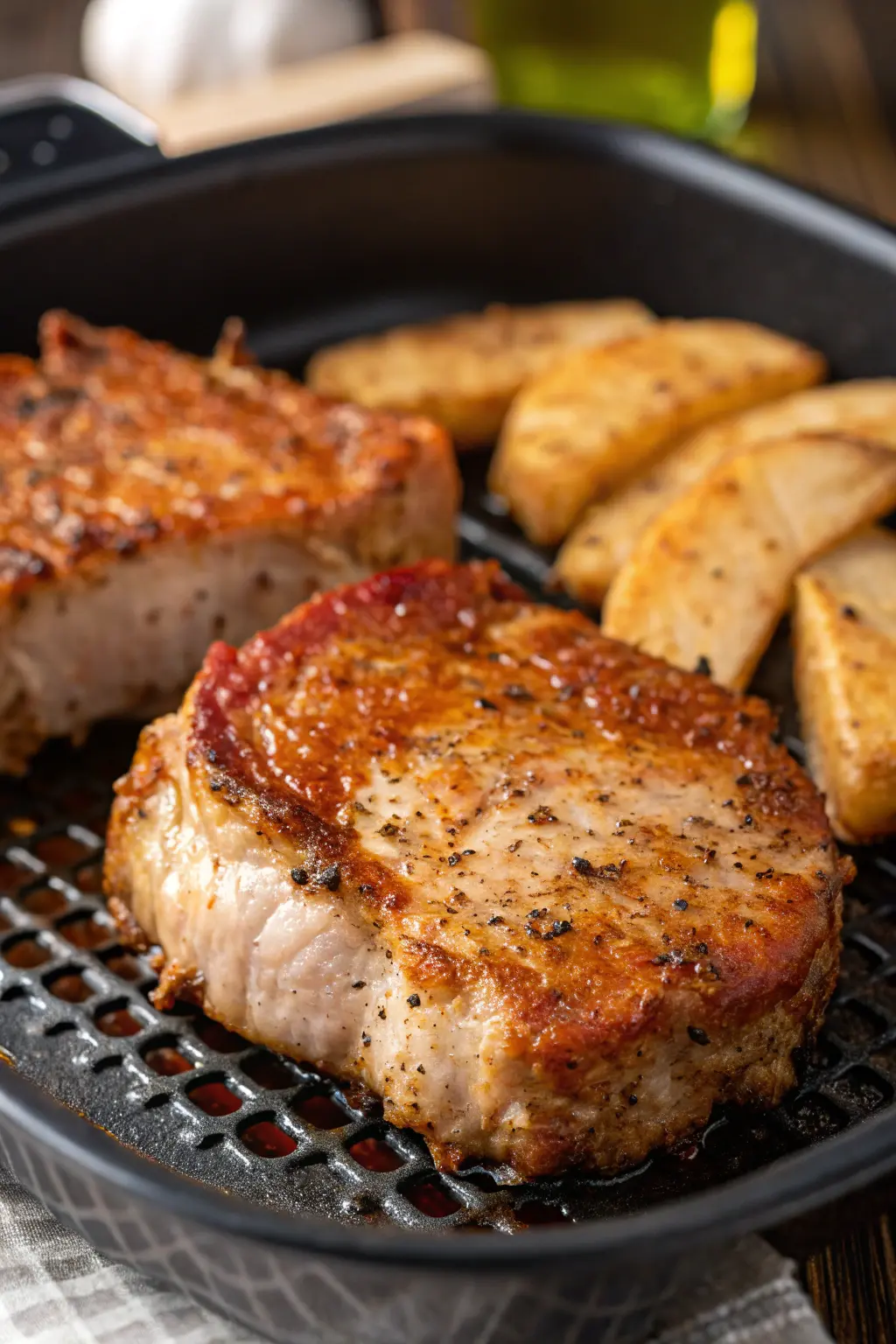 A delicious plate of Air Fryer Pork Chops