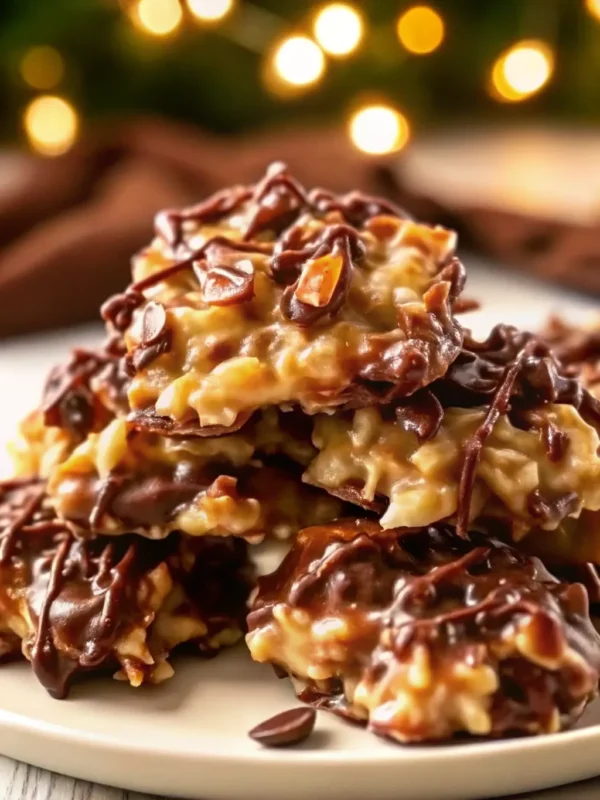 No-Bake Coconut Pecan Praline Cookies