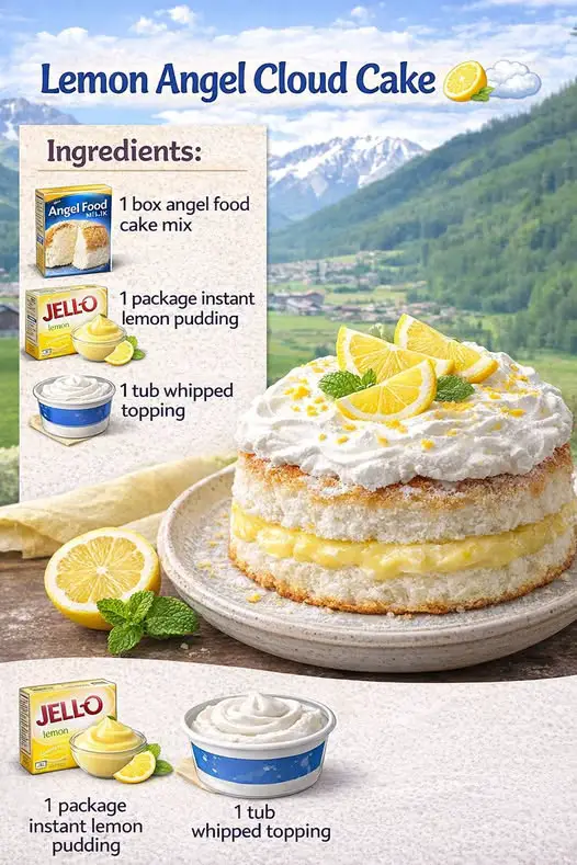Lemon Angel Cloud Cake