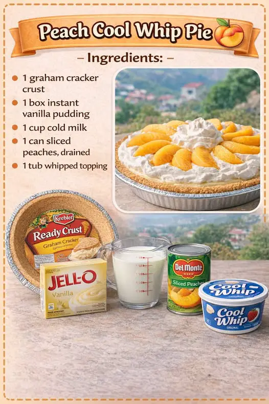 Peach Cool Whip Pie