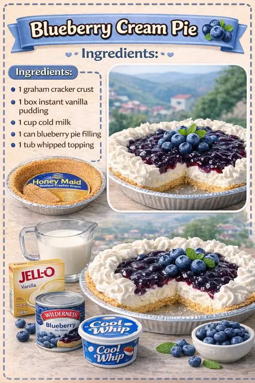 Blueberry Cream Pie