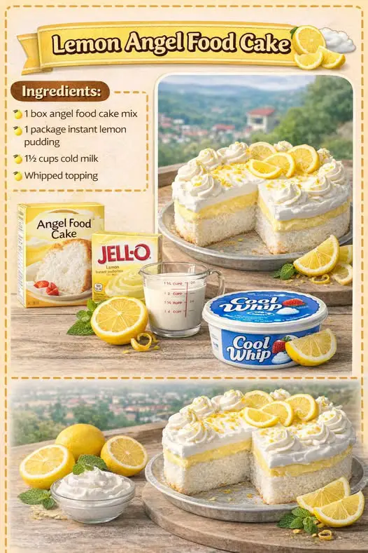 Lemon Angel Food Cake