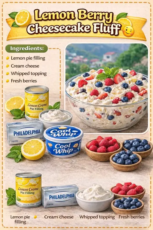 Lemon Berry Cheesecake Fluff