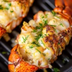 A delicious plate of Air Fryer Lobster Tails