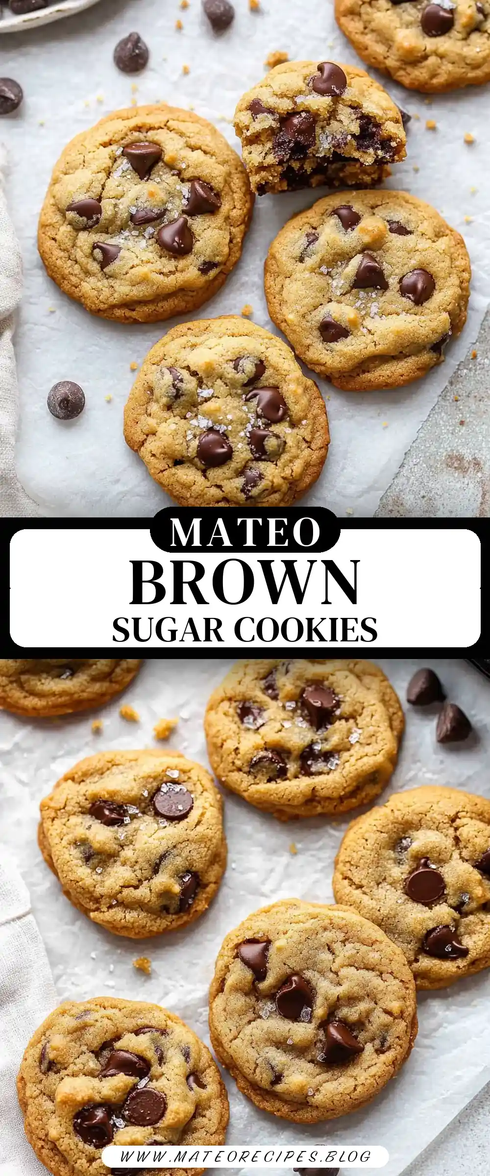 Pinterest pin (Design 3) for Chocolate Chip Cookie Recipe With Brown Sugar