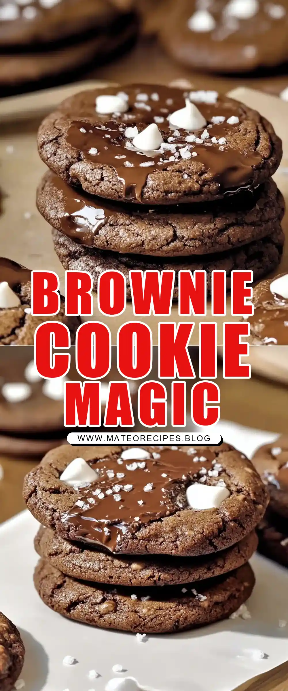 Pinterest pin (Design 1) for Brownie Mix Into Cookies