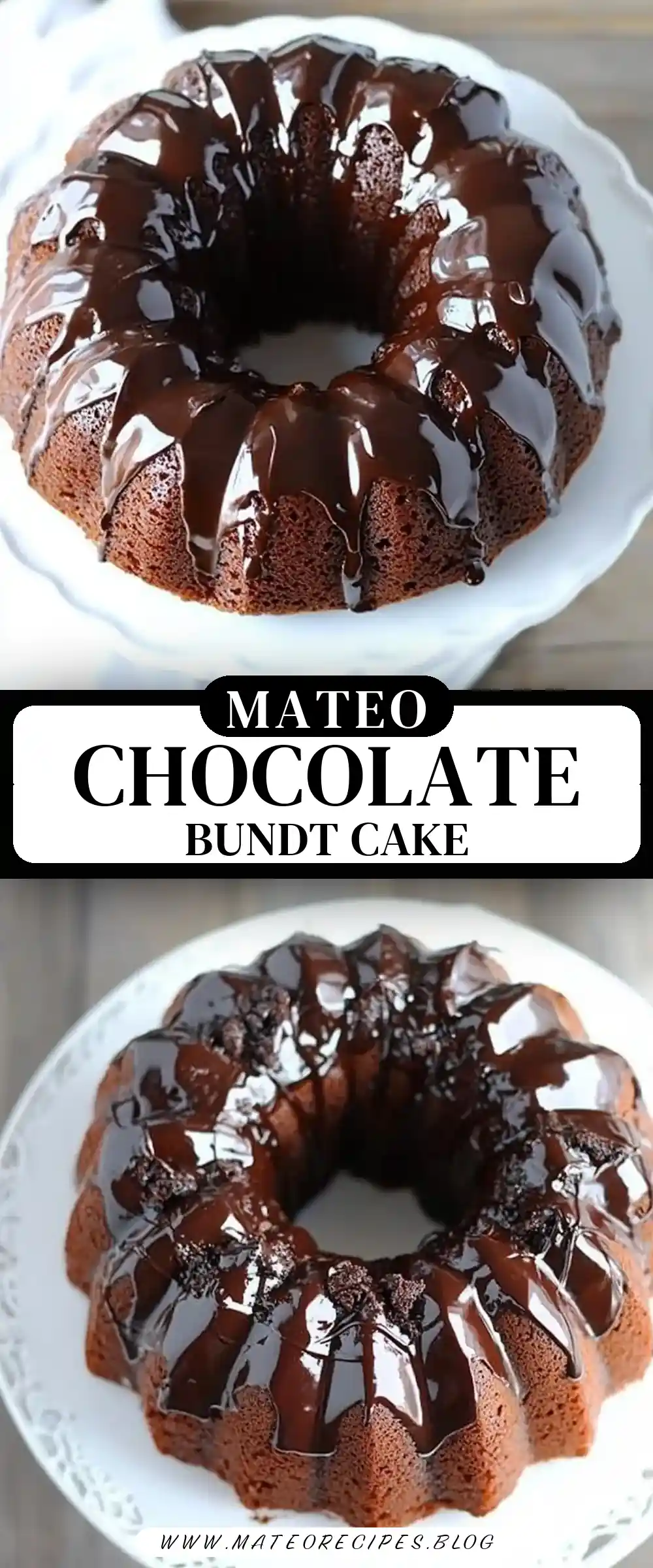 Pinterest pin (Design 3) for Chocolate Sour Cream Bundt Cake