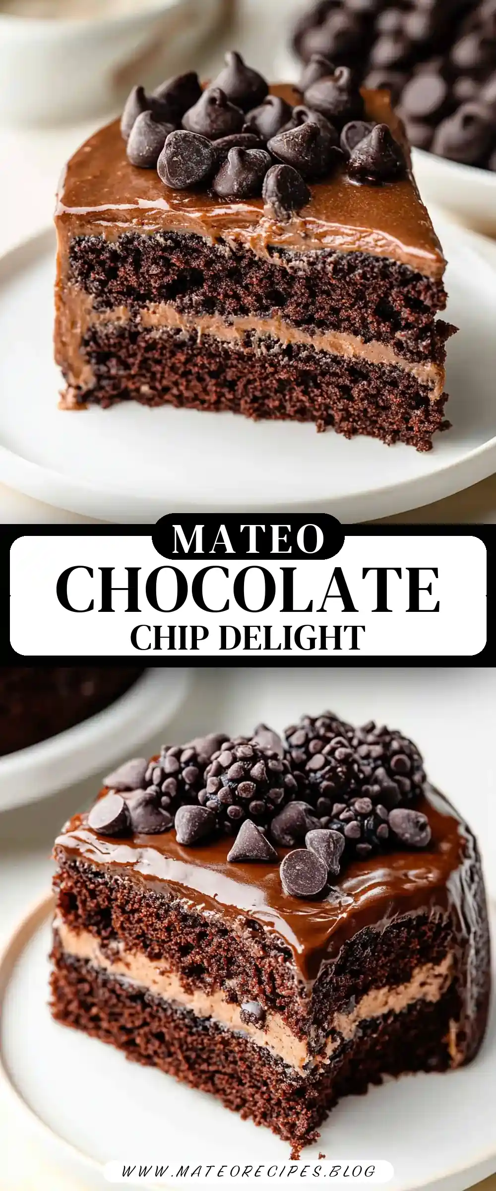 Pinterest pin (Design 3) for Chocolate Chip Cookie Cake