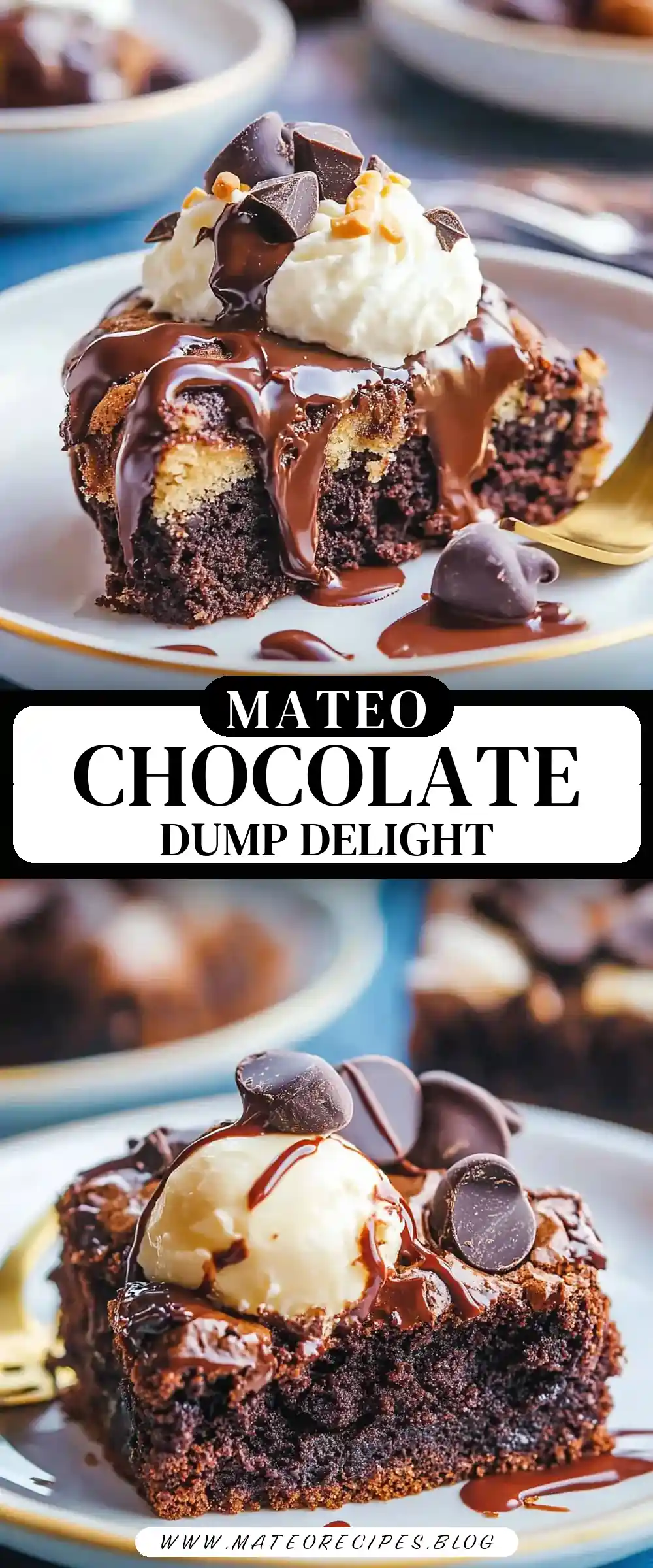 Pinterest pin (Design 3) for 4-Ingredient Chocolate Dump Cake