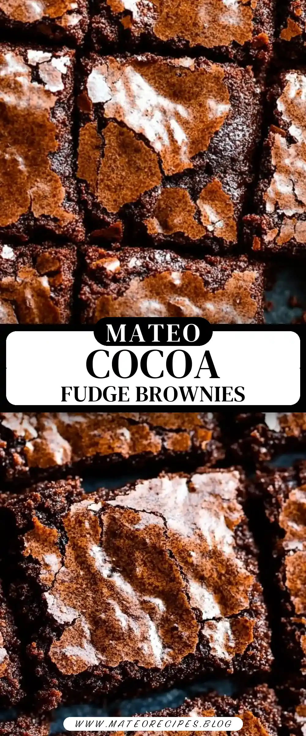 Pinterest pin (Design 3) for The Best Cocoa Fudge Brownies