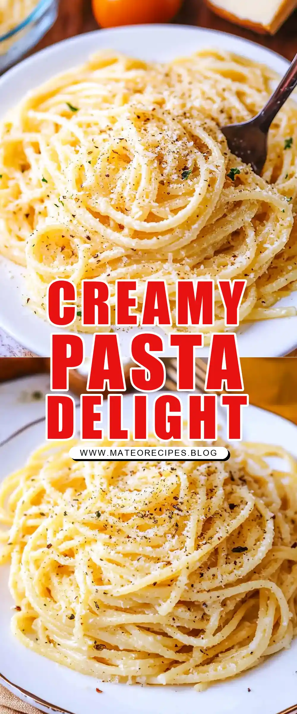Pinterest pin (Design 1) for Cream Cheese Pasta