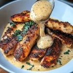 A delicious plate of Cajun Chicken with Mustard Cream Sauce