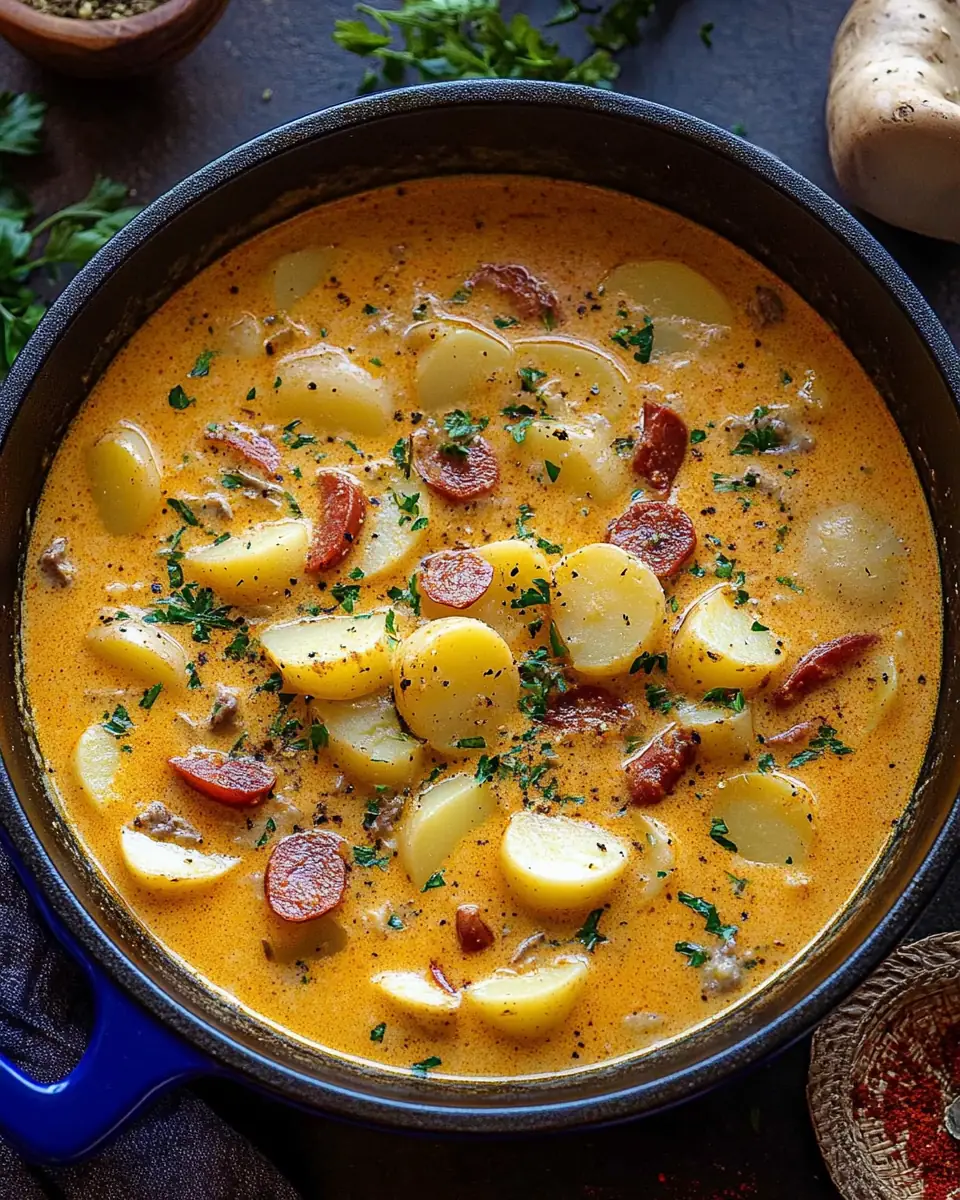 A delicious plate of Cajun Potato Soup