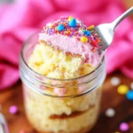 A delicious plate of Cake in a Jar
