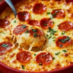 A delicious plate of Cheesy Pizza Dip