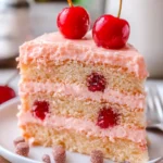 A delicious plate of Cherry Chip Cake