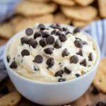 A delicious plate of Chocolate Chip Cheesecake Dip
