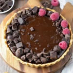 A delicious plate of Chocolate Ganache Tart