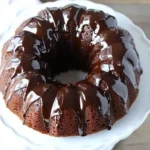 A delicious plate of Chocolate Sour Cream Bundt Cake