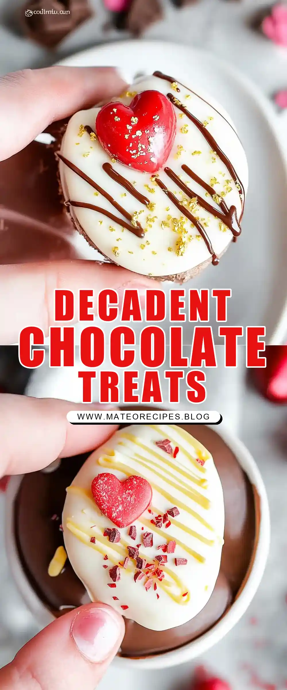 Pinterest pin (Design 1) for Hot Chocolate Bombs