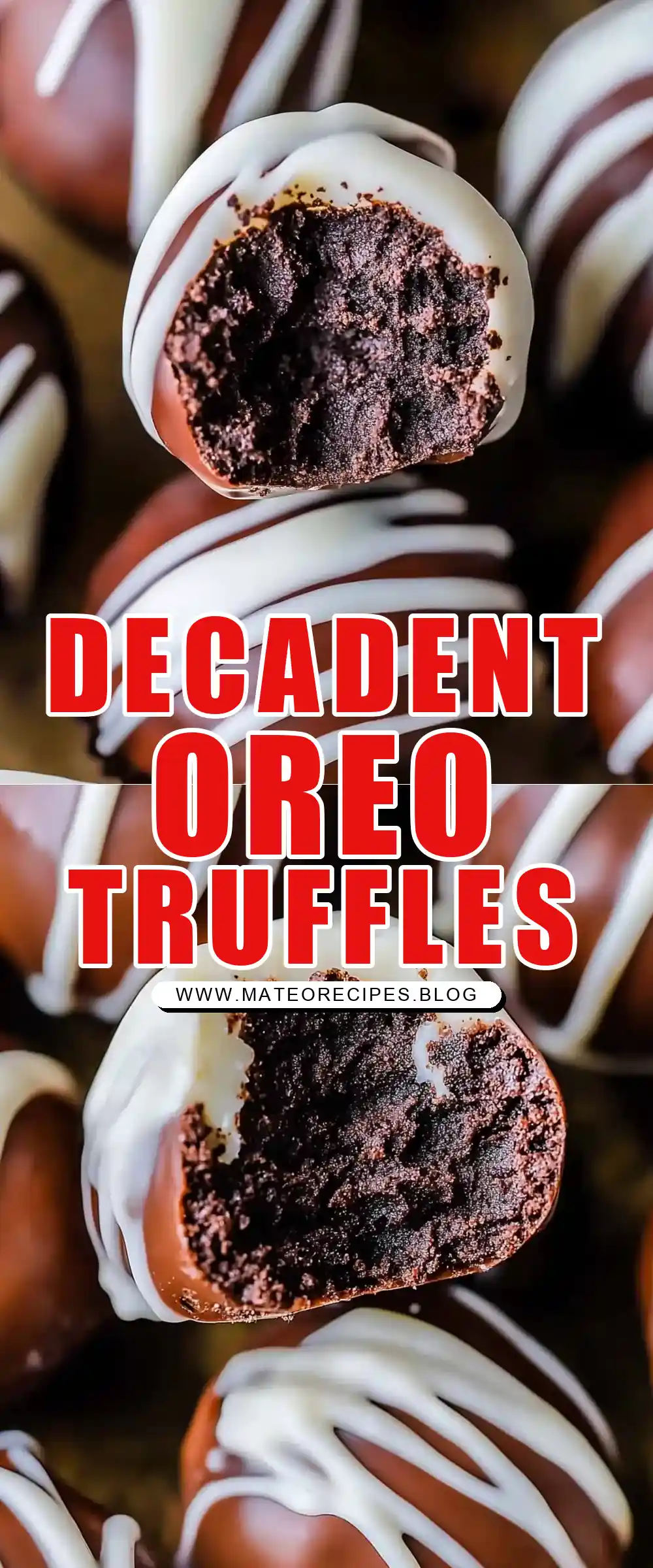 Pinterest pin (Design 1) for Oreo Truffles