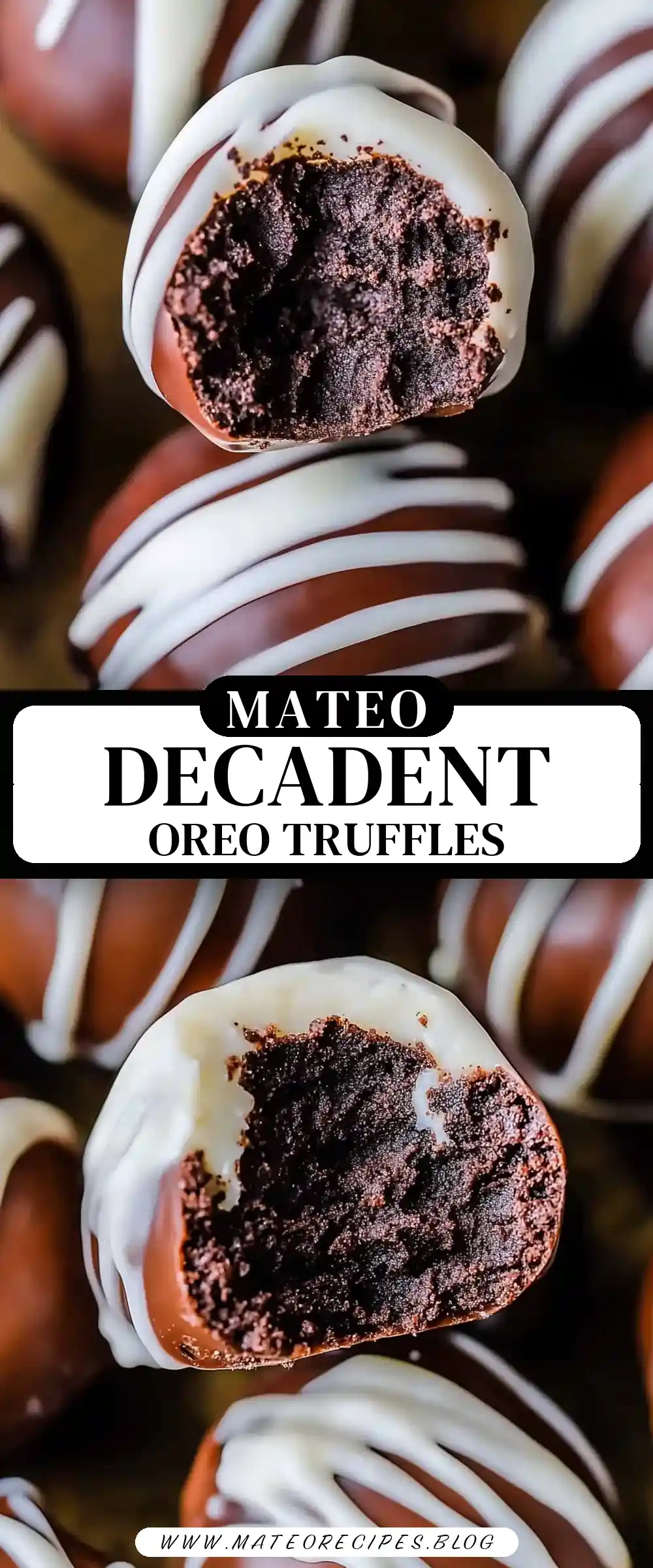 Pinterest pin (Design 3) for Oreo Truffles