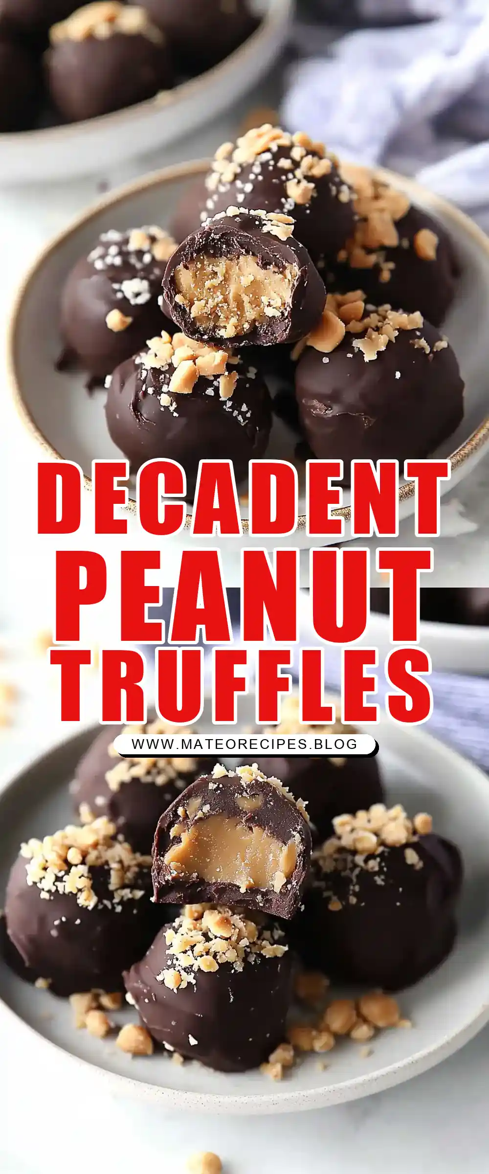 Pinterest pin (Design 1) for Peanut Butter Truffles