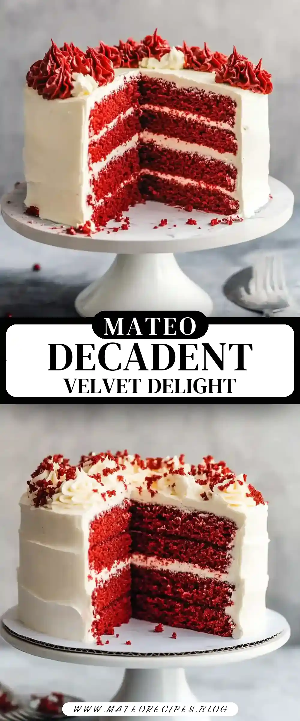 Pinterest pin (Design 3) for Red Velvet Cake