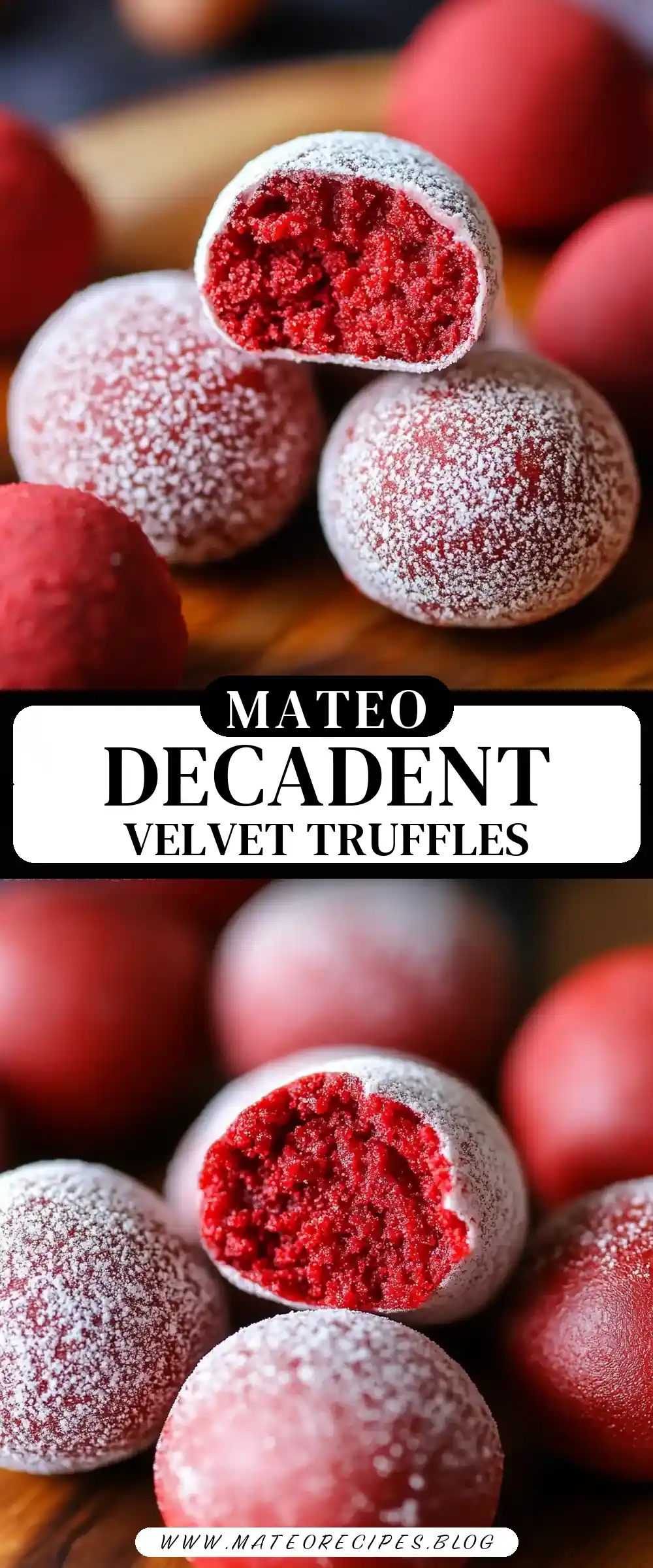 Pinterest pin (Design 3) for Red Velvet Truffles