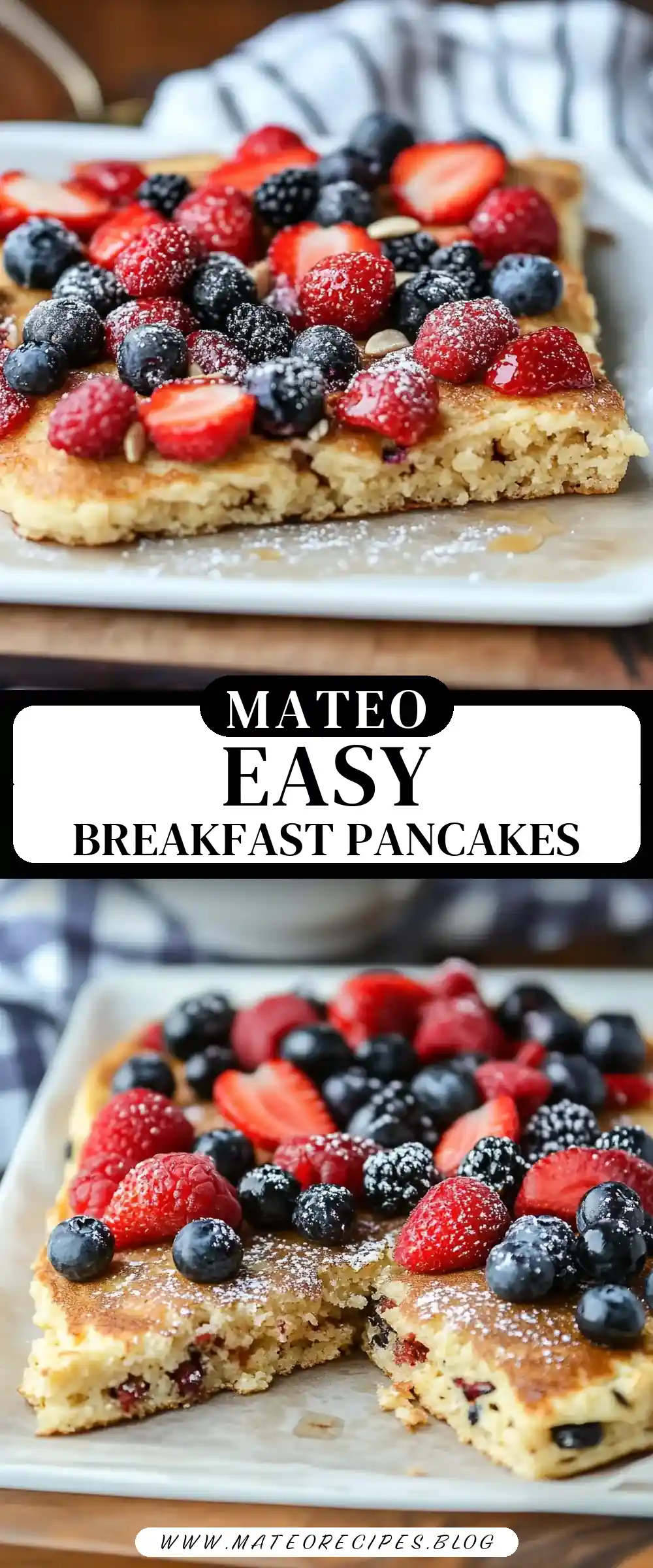 Pinterest pin (Design 3) for Sheet Pan Pancakes