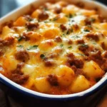 A delicious plate of Easy Cheesy Hobo Casserole