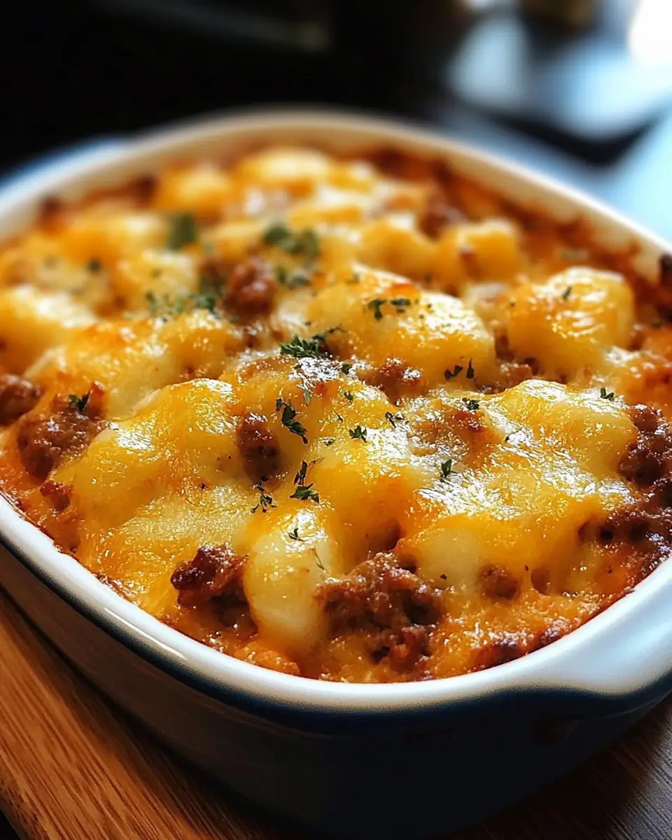 A delicious plate of Easy Cheesy Hobo Casserole