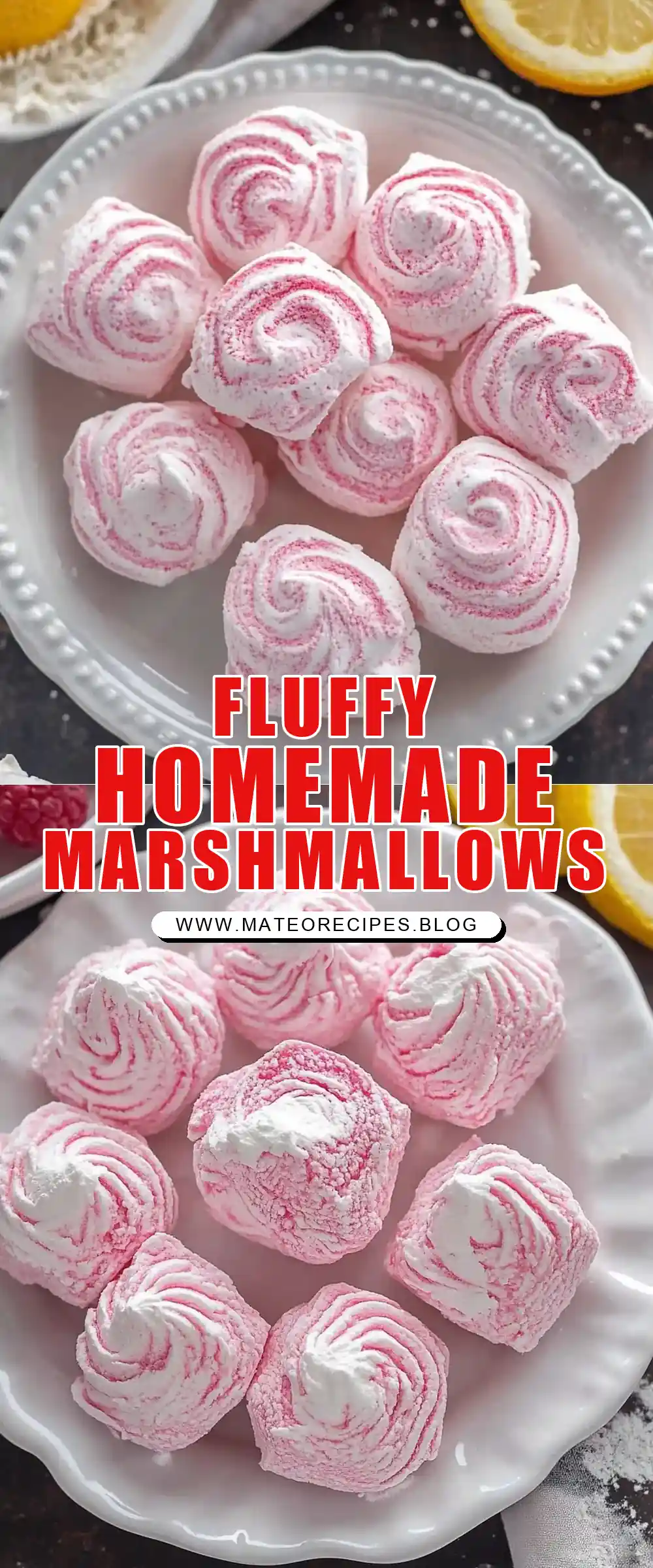 Pinterest pin (Design 1) for Homemade Marshmallows (Zephyr)