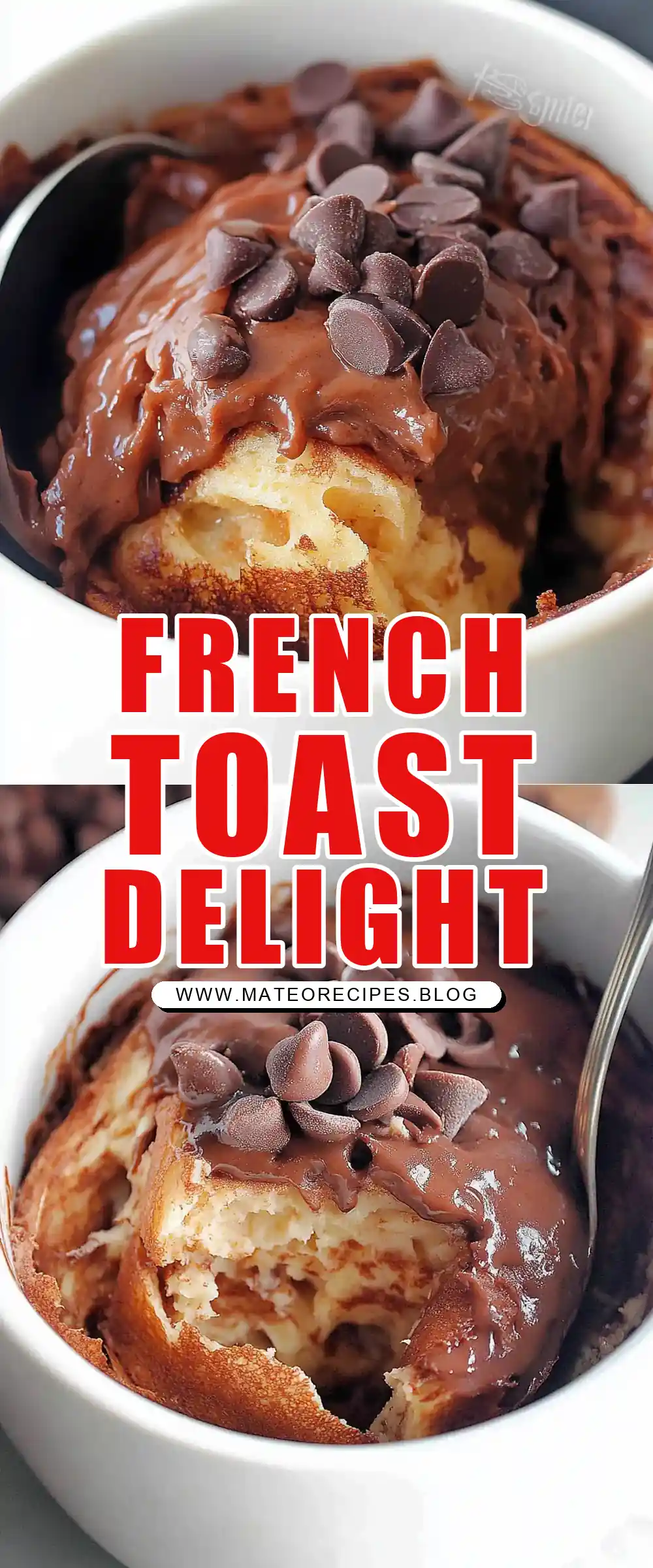 Pinterest pin (Design 1) for Easy French Toast Casserole