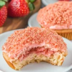 A delicious plate of Fresh Strawberry Cupcakes