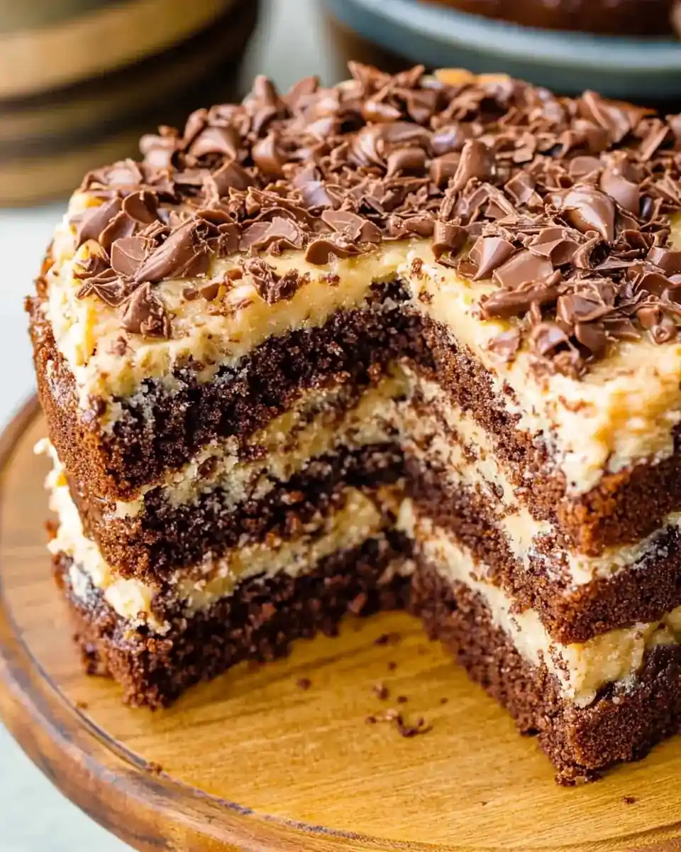 A delicious plate of German Chocolate Cake Recipe