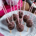 A delicious plate of Gluten Free Keto Brownie Cake Pops Recipe