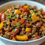A delicious plate of Ground Turkey and Peppers