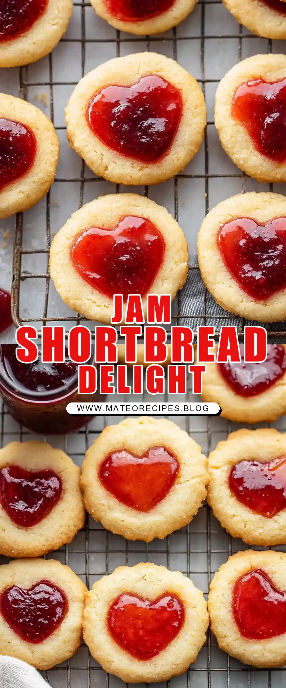 Pinterest pin (Design 1) for Shortbread Cookies With Jam