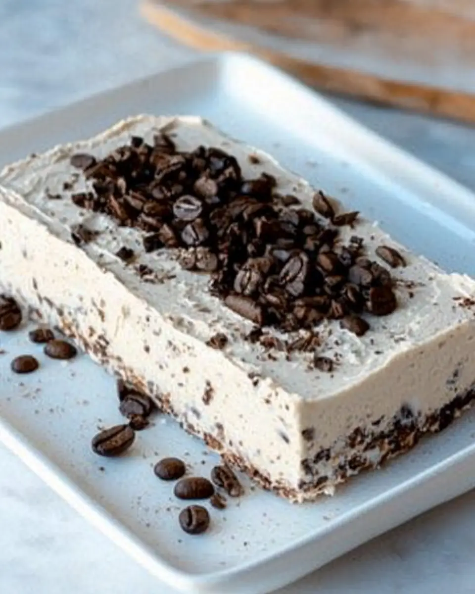 A delicious plate of Keto Coffee Semifreddo