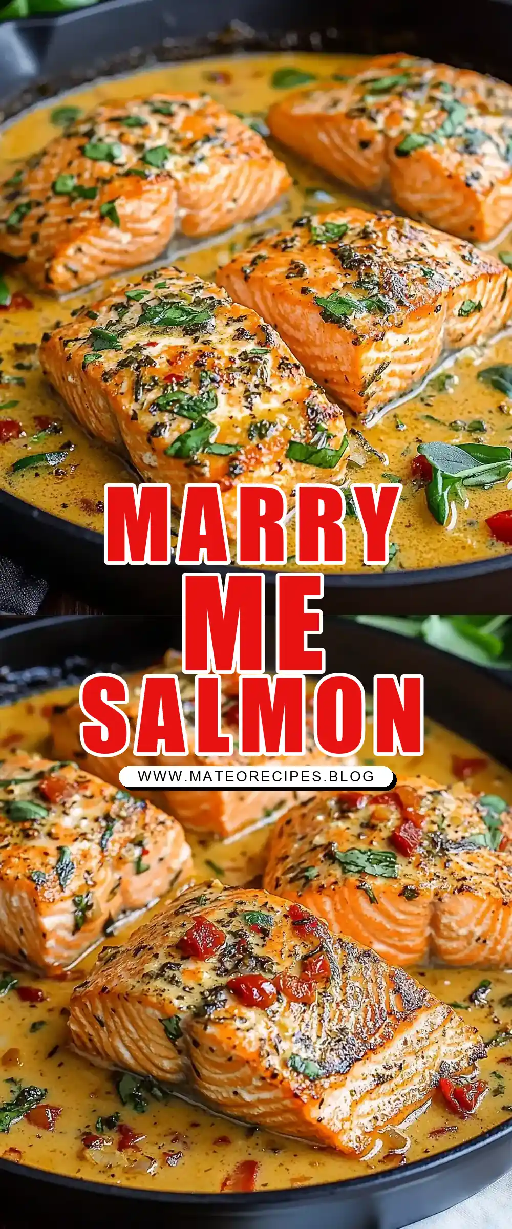 Pinterest pin (Design 1) for Marry Me Salmon Recipe