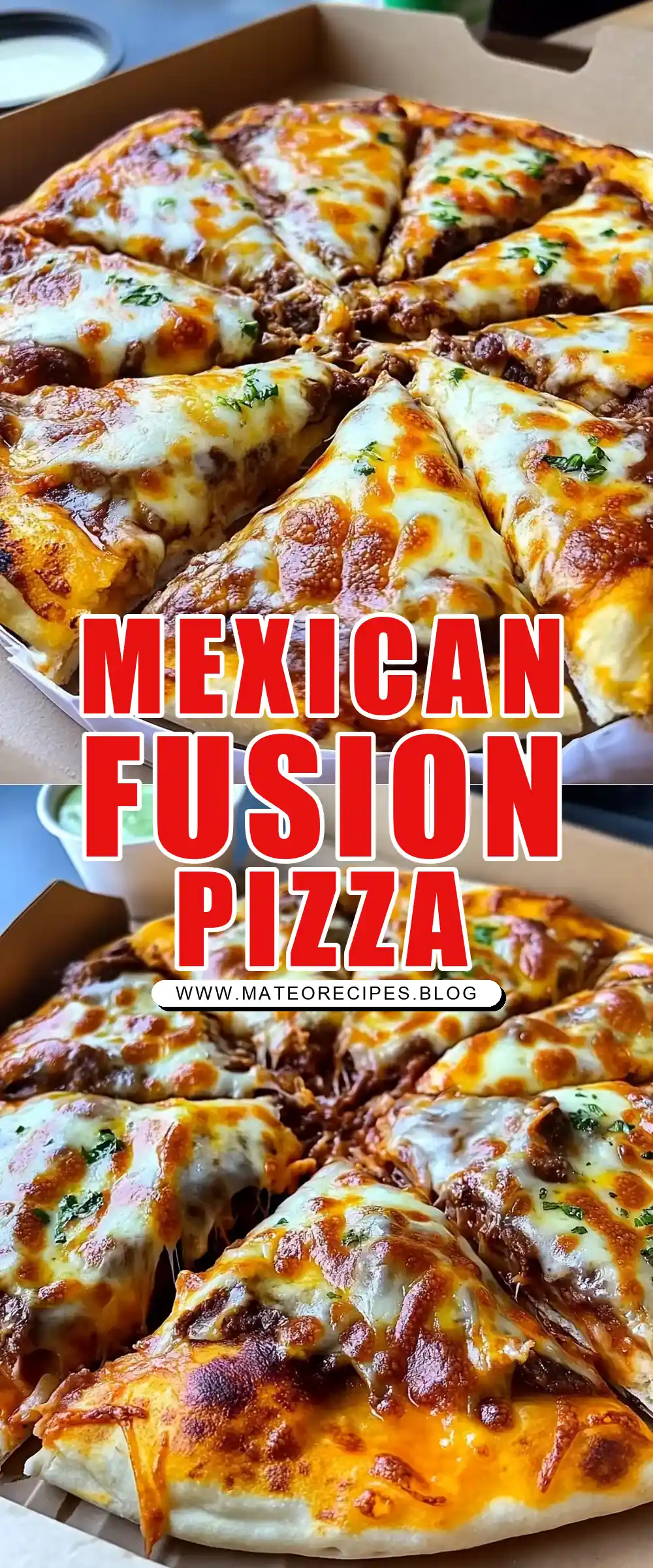 Pinterest pin (Design 1) for Birria Pizza