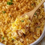 A delicious plate of Old-Fashioned Tuna Noodle Casserole
