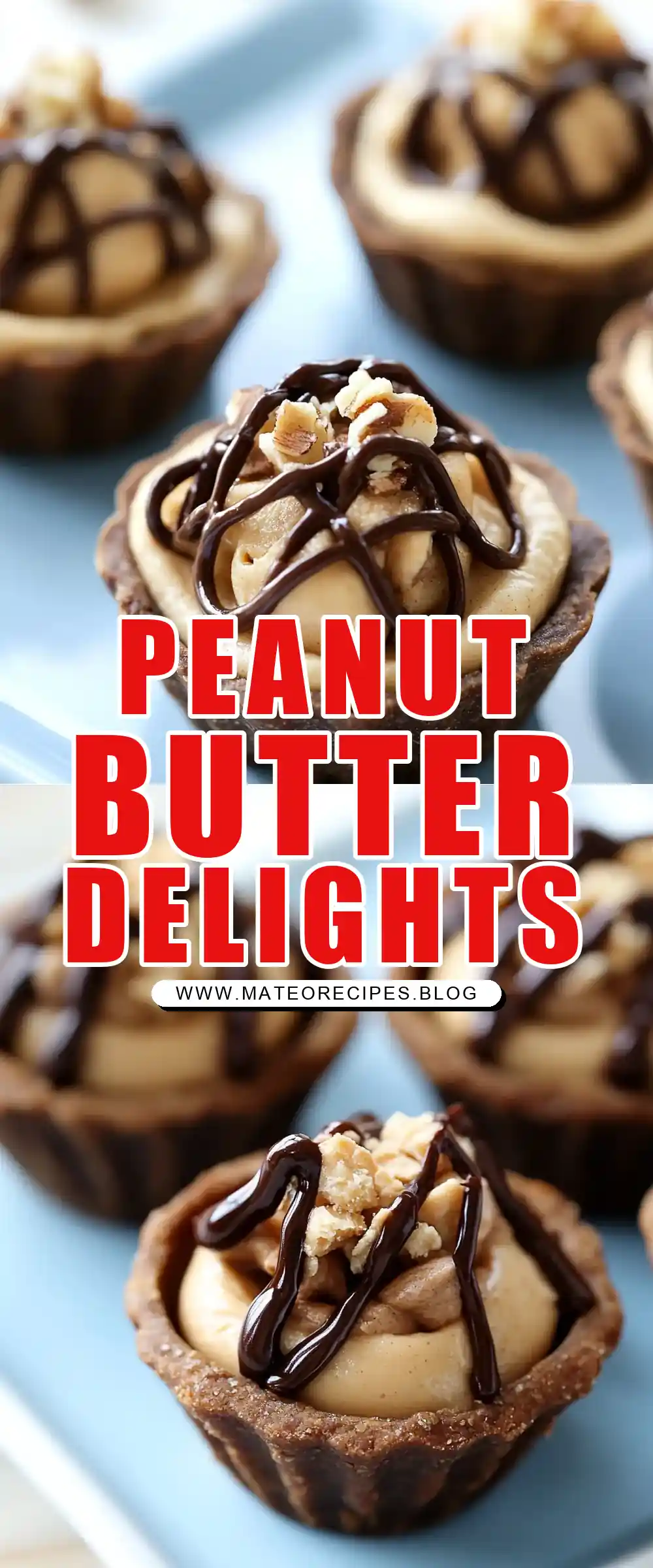 Pinterest pin (Design 1) for Mini Peanut Butter Pies