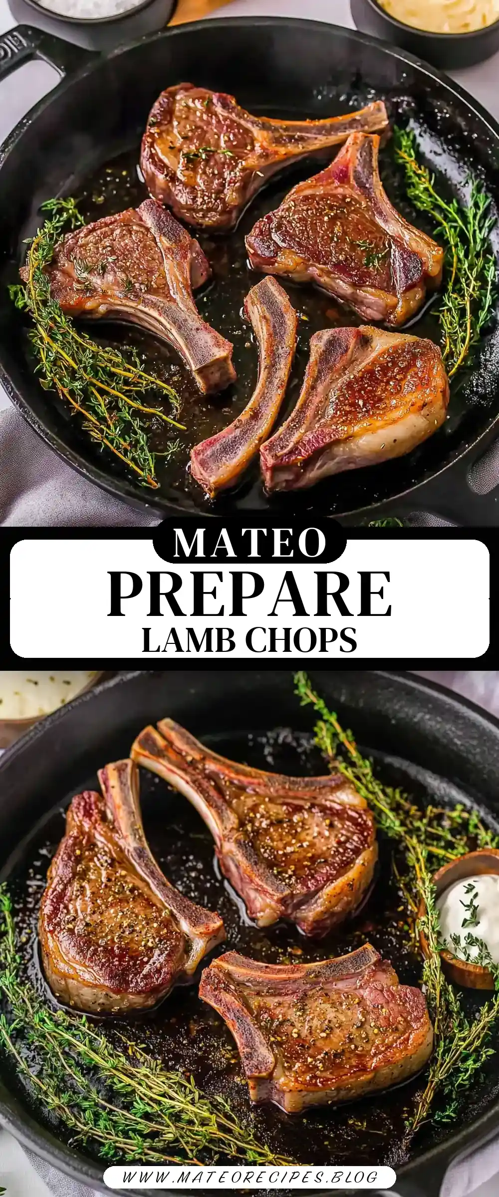 Pinterest pin (Design 3) for How to Prepare Lamb Chops