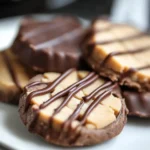 A delicious plate of Peanut Butter Chocolate Shortbread Cookies
