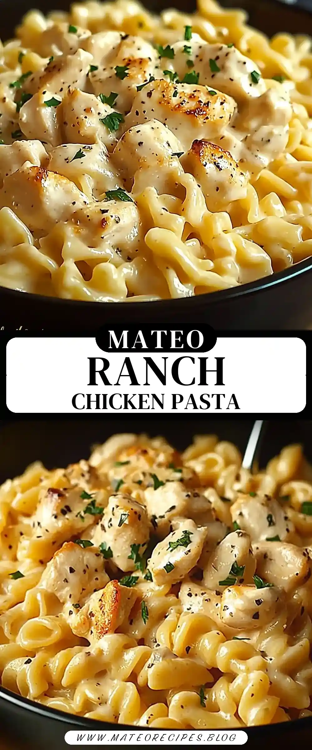 Pinterest pin (Design 3) for Hidden Valley Ranch Chicken Pasta